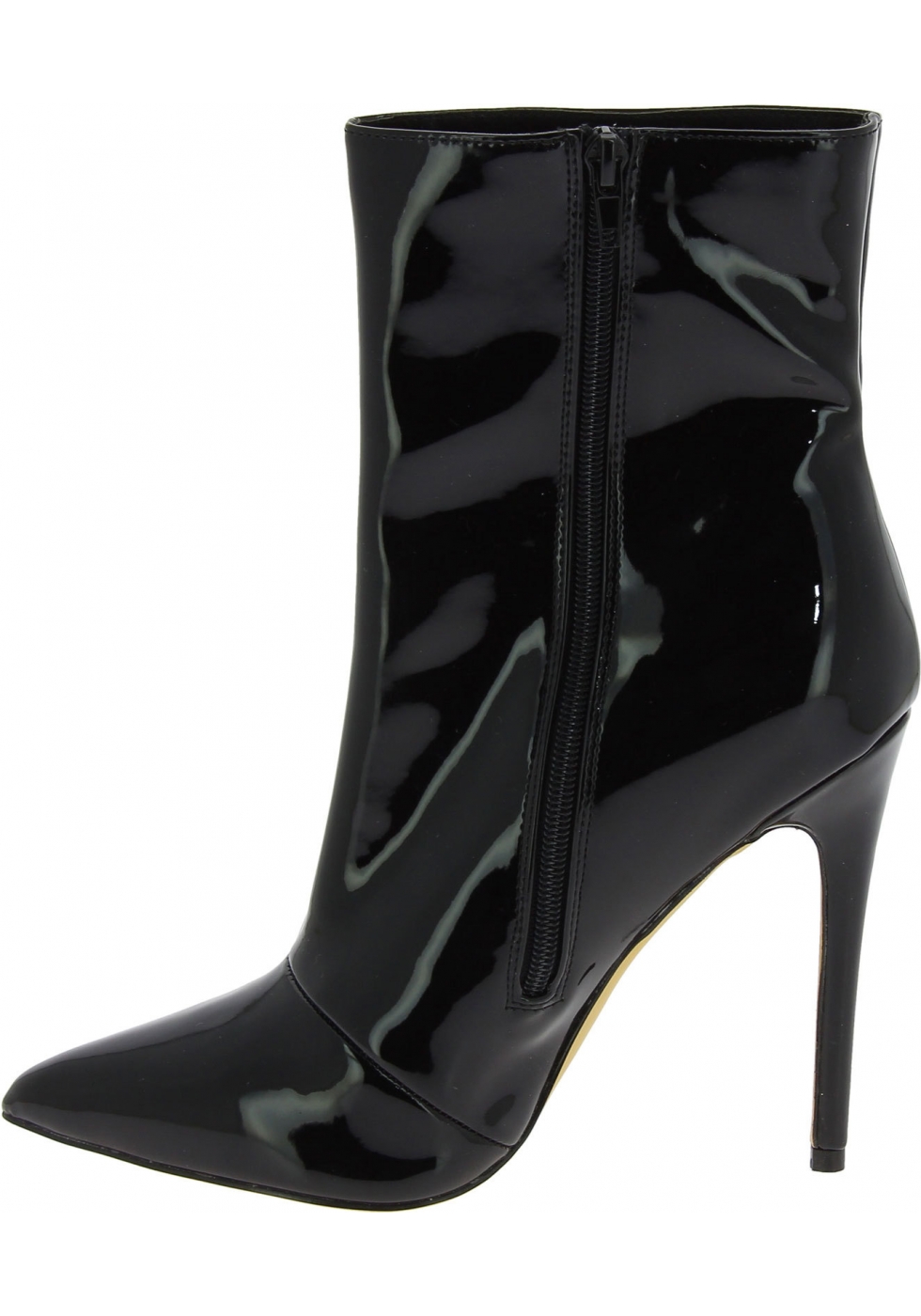 Steve Madden Women's pointy high stiletto ankle boots black patent ...