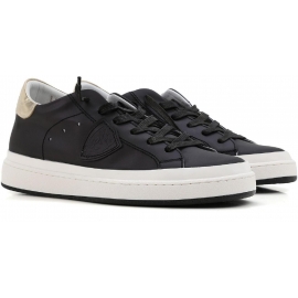 Philippe Model ladies sneakers in black Leather - Italian Boutique