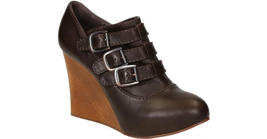 Chloé high wedges pumps in Dark Brown Leather - Italian Boutique