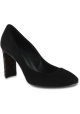 Giuseppe Zanotti Woman's pumps shoes in black suede leather with leopard-print heel