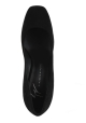 Giuseppe Zanotti Woman's pumps shoes in black suede leather with leopard-print heel