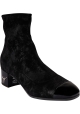 Giuseppe Zanotti Women's low heels ankle boots in black suede leather