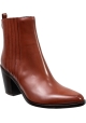 Sartore Women's heeled texan ankle boots in terracotta colored leather