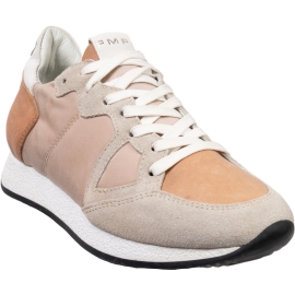 Philippe Model Women's low-top sneakers in powder pink suede leather and fabric