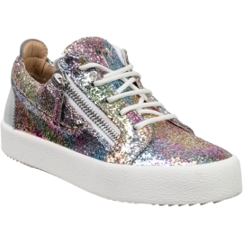 Giuseppe Zanotti Women's multicolor glitter sneakers with laces and zippers