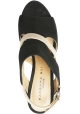 Barbara Bui Women's heeled sandals in black suede leather and nude patent leather