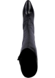 Saint Laurent Women's heeled knee high boots in black leather with side zip closure