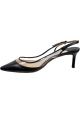 Jimmy Choo Women's slingback pump in black calfskin and transparent plexi