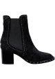 Jimmy Choo Women's ankle boots in black suede leather with studs