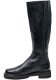 Stuart Weitzman Women's knee-high boots in black leather with side zip closure