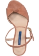 Stuart Weitzman Women's wedge sandals in blush pink suede with ankle strap