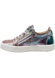 Giuseppe Zanotti Women's multicolor glitter sneakers with laces and zippers