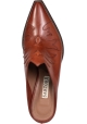 Sartore Women's pointed toe heel mules shoes in terracotta leather