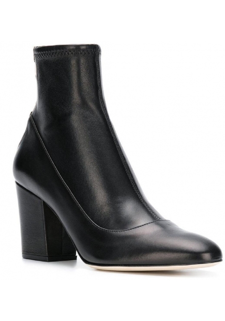 square heeled mid-calf booties 