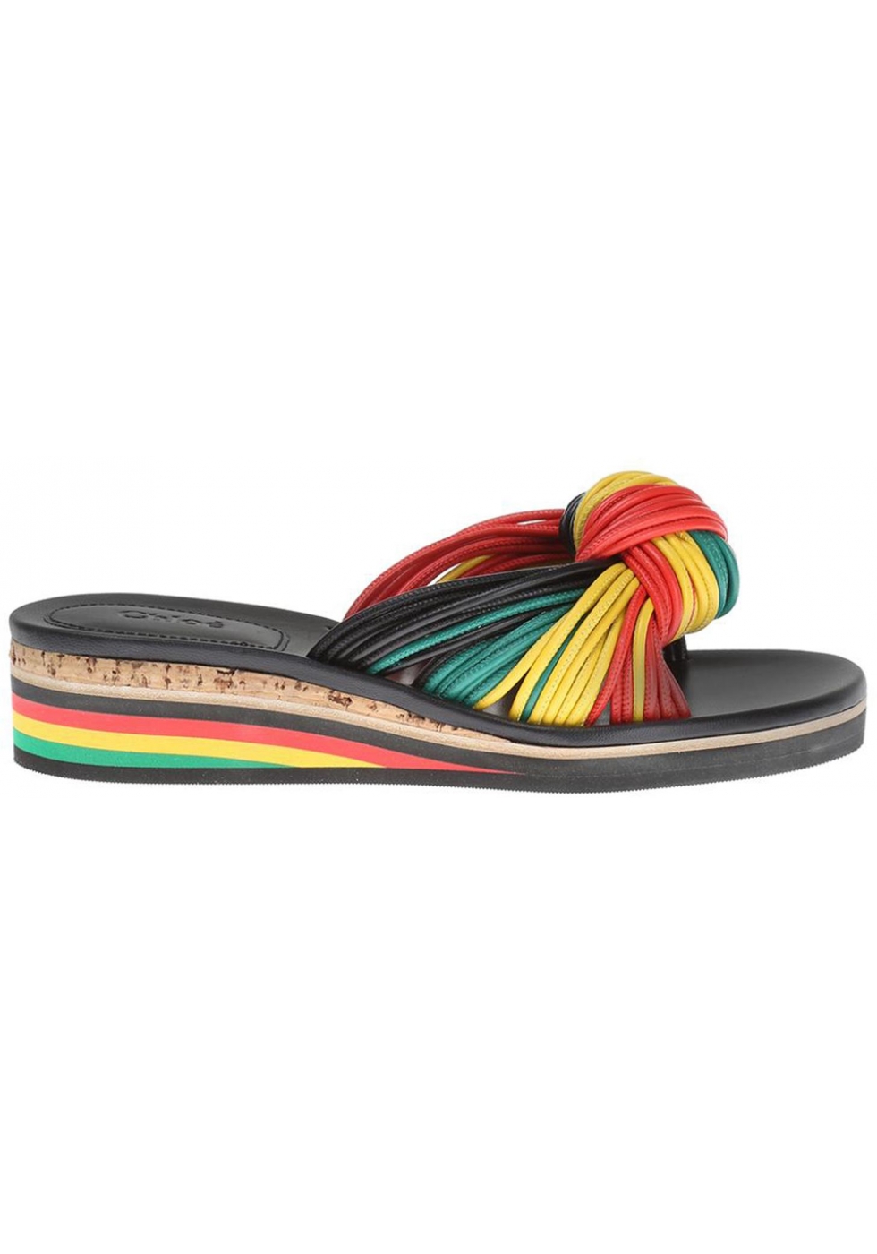 Chloé women low wedge slippers in multicolor leather - Italian Boutique